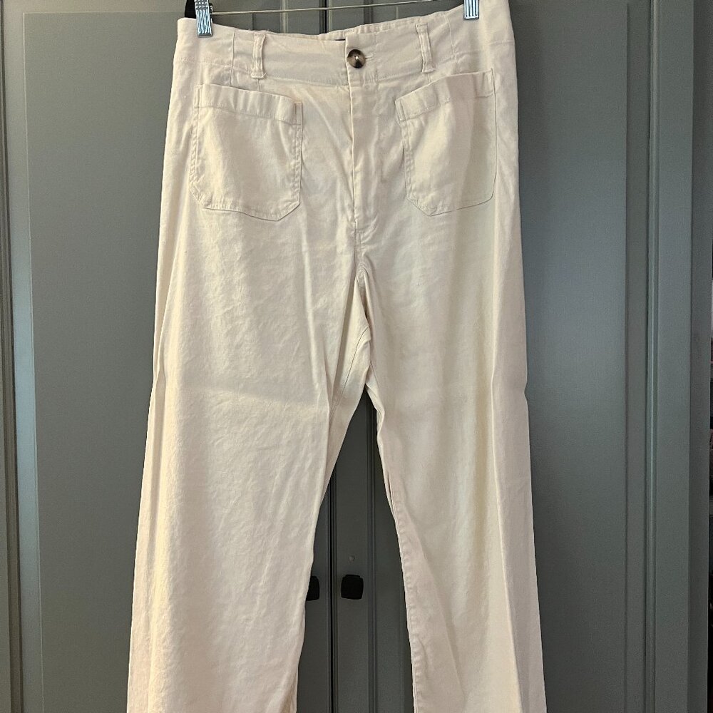 Maeve Anthropologie The Colette Cropped Wide Leg Pants 32
